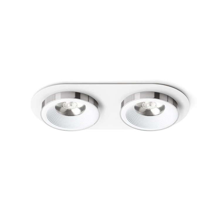 RENDL SHARM R II wpuszczana biała chrom 230V LED 2x10W 24° 3000K