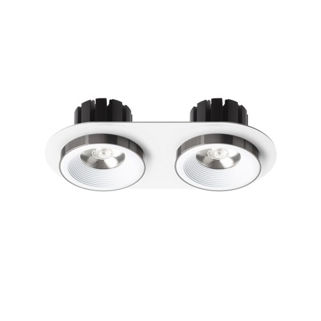 Przejdź do produktu RENDL SHARM R II wpuszczana biała czarny chrom 230V LED 2x10W 24° 3000K