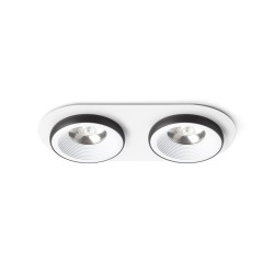 RENDL SHARM R II wpuszczana biała/czarna 230V LED 2x10W 24° 3000K