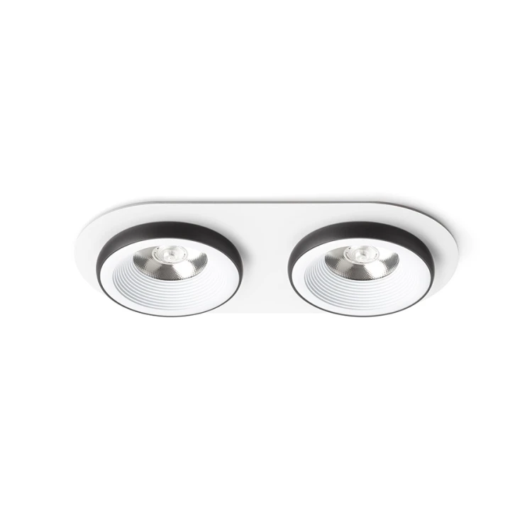 RENDL SHARM R II wpuszczana biała/czarna 230V LED 2x10W 24° 3000K