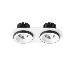 RENDL SHARM R II wpuszczana biała/czarna 230V LED 2x10W 24° 3000K
