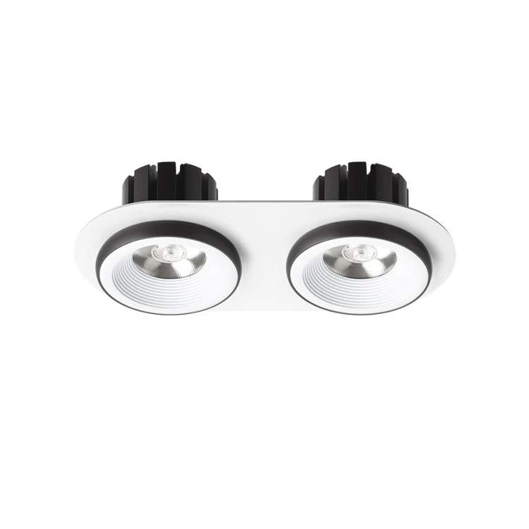 RENDL SHARM R II wpuszczana biała/czarna 230V LED 2x10W 24° 3000K