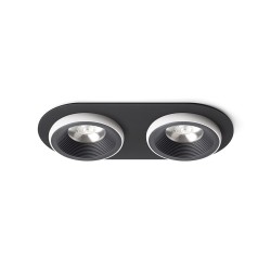RENDL SHARM R II wpuszczana czarna/biała 230V LED 2x10W 24° 3000K