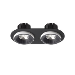 RENDL SHARM R II wpuszczana czarna/biała 230V LED 2x10W 24° 3000K