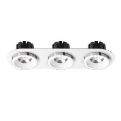 RENDL SHARM R III wpuszczana biała chrom 230V LED 3x10W 24° 3000K