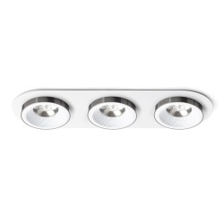 RENDL SHARM R III wpuszczana biała czarny chrom 230V LED 3x10W 24° 3000K