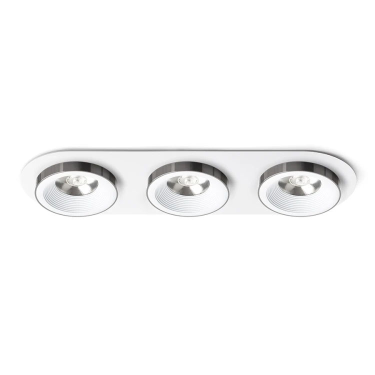 RENDL SHARM R III wpuszczana biała czarny chrom 230V LED 3x10W 24° 3000K