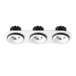 RENDL SHARM R III wpuszczana biała/czarna 230V LED 3x10W 24° 3000K