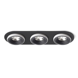 RENDL SHARM R III wpuszczana czarna/biała 230V LED 3x10W 24° 3000K