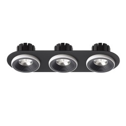 RENDL SHARM R III wpuszczana czarna/biała 230V LED 3x10W 24° 3000K