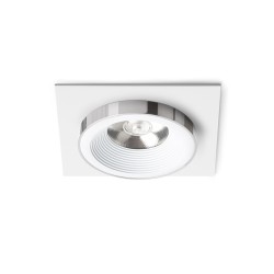 RENDL SHARM SQ I wpuszczana biała chrom 230V LED 10W 24° 3000K