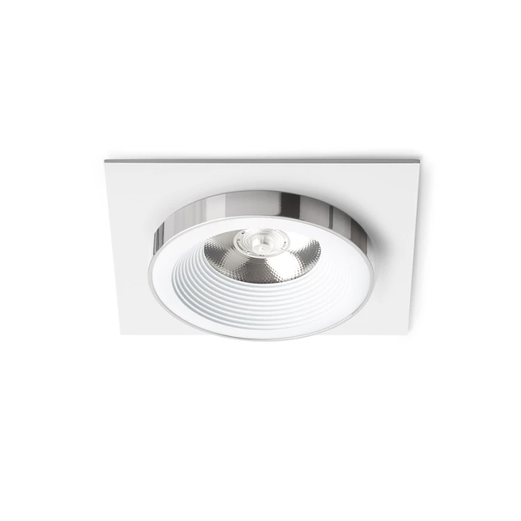RENDL SHARM SQ I wpuszczana biała chrom 230V LED 10W 24° 3000K