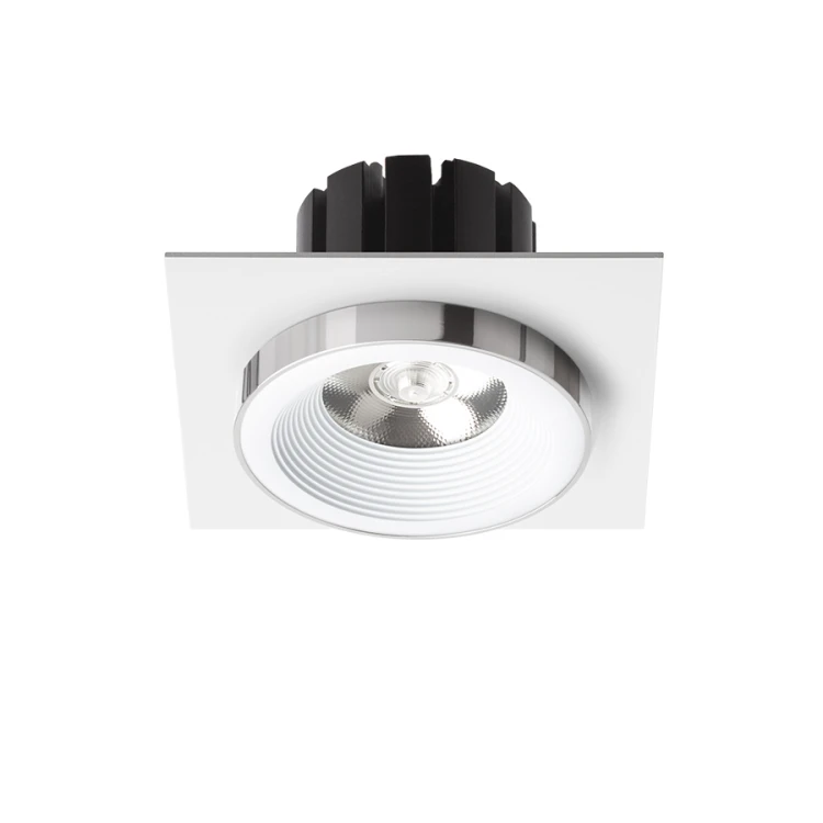 RENDL SHARM SQ I wpuszczana biała chrom 230V LED 10W 24° 3000K