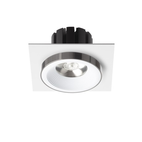 Przejdź do produktu RENDL SHARM SQ I wpuszczana biała czarny chrom 230V LED 10W 24° 3000K