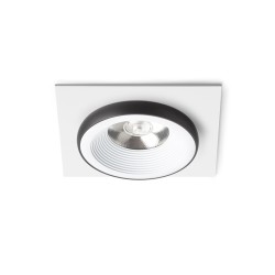RENDL SHARM SQ I wpuszczana biała/czarna 230V LED 10W 24° 3000K