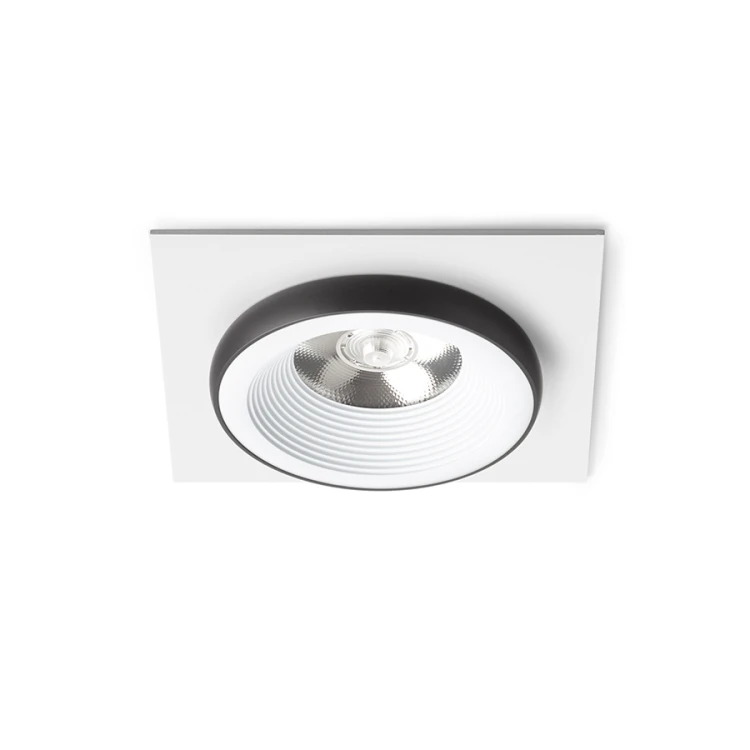 RENDL SHARM SQ I wpuszczana biała/czarna 230V LED 10W 24° 3000K