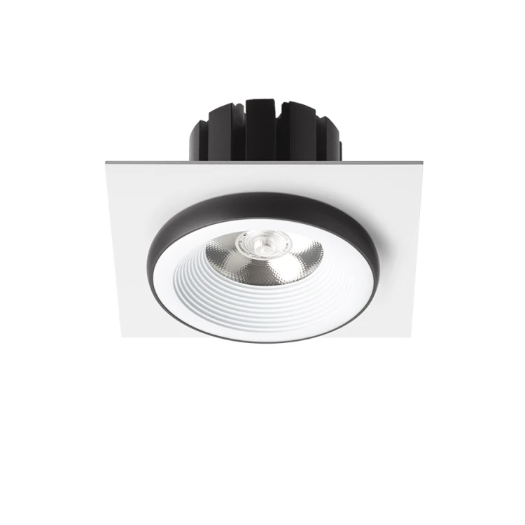 RENDL SHARM SQ I wpuszczana biała/czarna 230V LED 10W 24° 3000K