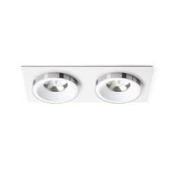 RENDL SHARM SQ II wpuszczana biała chrom 230V LED 2x10W 24° 3000K