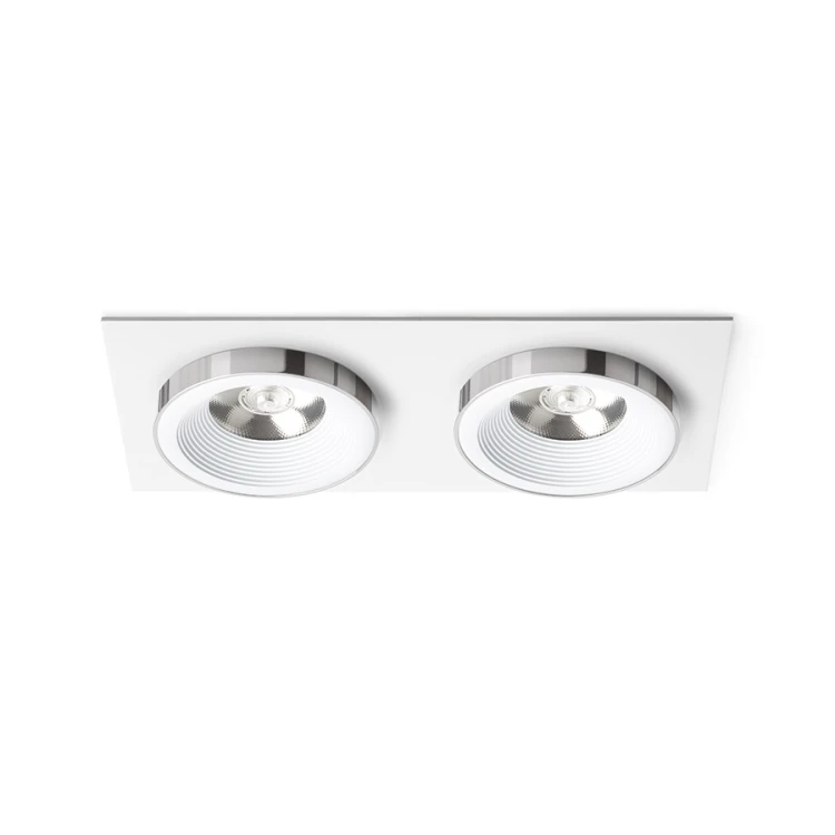 RENDL SHARM SQ II wpuszczana biała chrom 230V LED 2x10W 24° 3000K