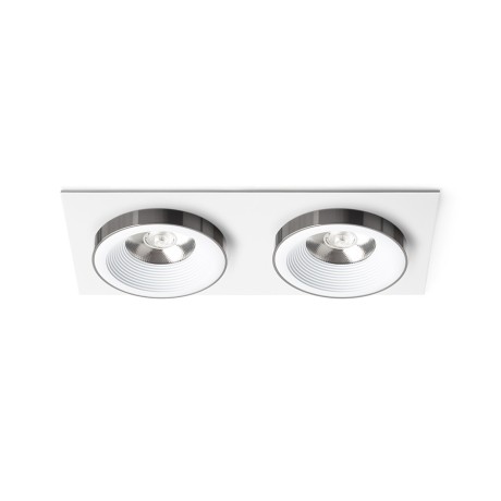 Przejdź do produktu RENDL SHARM SQ II wpuszczana biała czarny chrom 230V LED 2x10W 24° 3000K