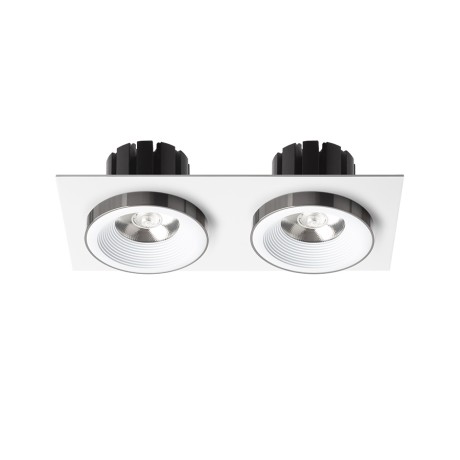 Przejdź do produktu RENDL SHARM SQ II wpuszczana biała czarny chrom 230V LED 2x10W 24° 3000K