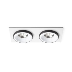 RENDL SHARM SQ II wpuszczana biała/czarna 230V LED 2x10W 24° 3000K