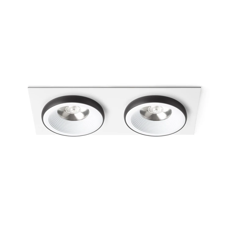 RENDL SHARM SQ II wpuszczana biała/czarna 230V LED 2x10W 24° 3000K