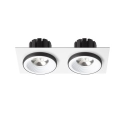 RENDL SHARM SQ II wpuszczana biała/czarna 230V LED 2x10W 24° 3000K