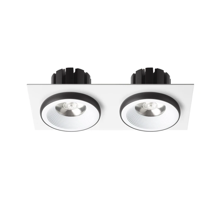 RENDL SHARM SQ II wpuszczana biała/czarna 230V LED 2x10W 24° 3000K