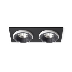 RENDL SHARM SQ II wpuszczana czarna/biała 230V LED 2x10W 24° 3000K