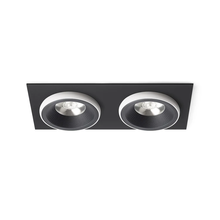 RENDL SHARM SQ II wpuszczana czarna/biała 230V LED 2x10W 24° 3000K