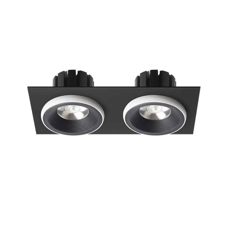 RENDL SHARM SQ II wpuszczana czarna/biała 230V LED 2x10W 24° 3000K