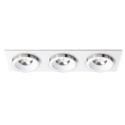 RENDL SHARM SQ III wpuszczana biała chrom 230V LED 3x10W 24° 3000K