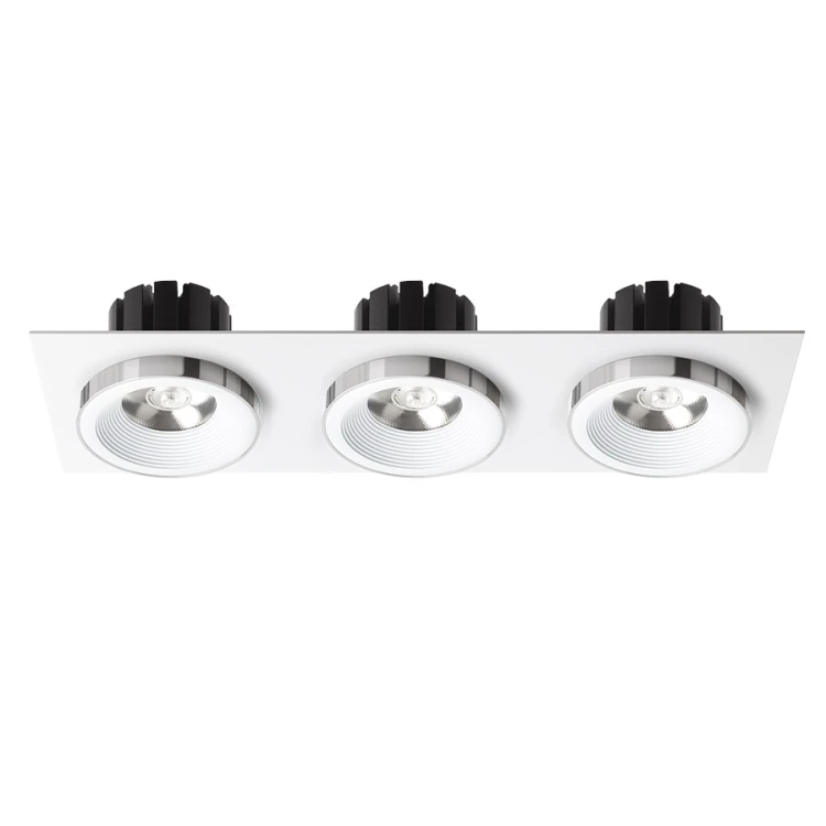 RENDL SHARM SQ III wpuszczana biała chrom 230V LED 3x10W 24° 3000K