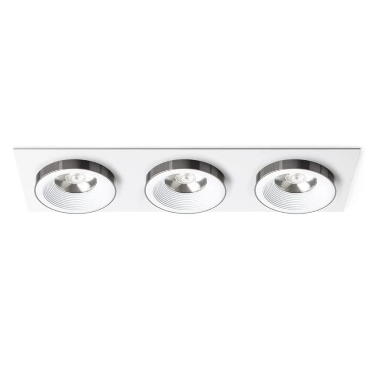 RENDL SHARM SQ III wpuszczana biała czarny chrom 230V LED 3x10W 24° 3000K