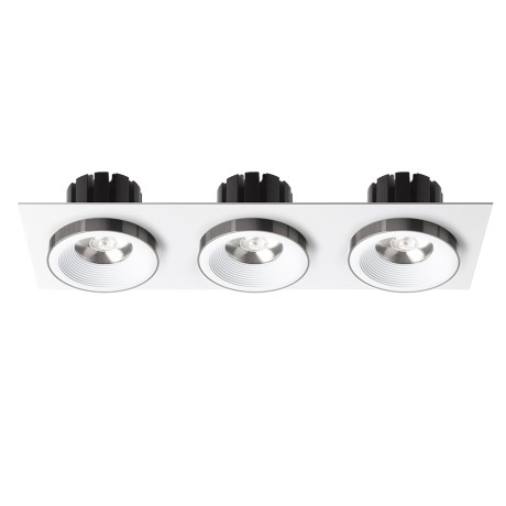 Przejdź do produktu RENDL SHARM SQ III wpuszczana biała czarny chrom 230V LED 3x10W 24° 3000K