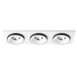 RENDL SHARM SQ III wpuszczana biała/czarna 230V LED 3x10W 24° 3000K