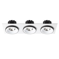 RENDL SHARM SQ III wpuszczana biała/czarna 230V LED 3x10W 24° 3000K