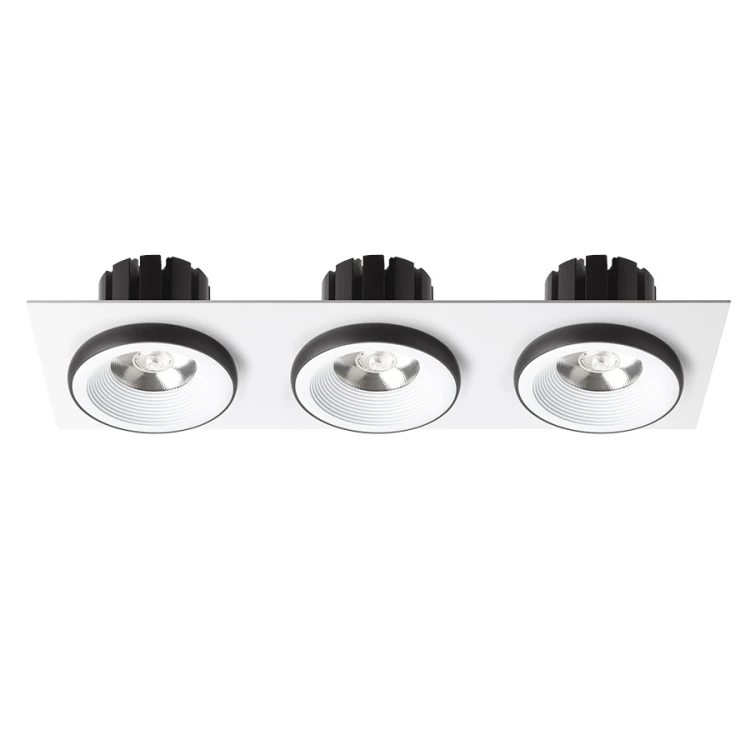 RENDL SHARM SQ III wpuszczana biała/czarna 230V LED 3x10W 24° 3000K