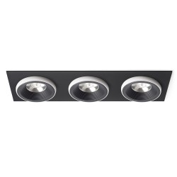 RENDL SHARM SQ III wpuszczana czarna/biała 230V LED 3x10W 24° 3000K
