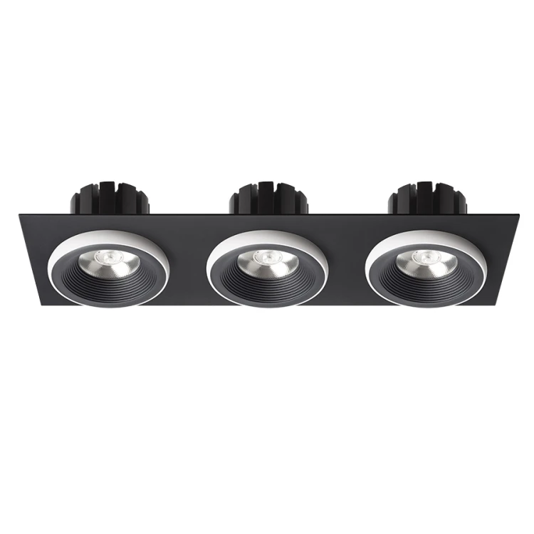 RENDL SHARM SQ III wpuszczana czarna/biała 230V LED 3x10W 24° 3000K