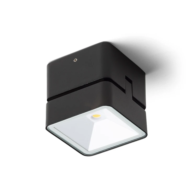 RENDL FLAVIO SQ natynkowa czarna 230V LED 6W 110° IP54 3000K