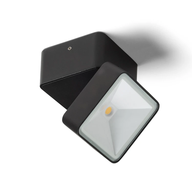 RENDL FLAVIO SQ natynkowa czarna 230V LED 6W 110° IP54 3000K