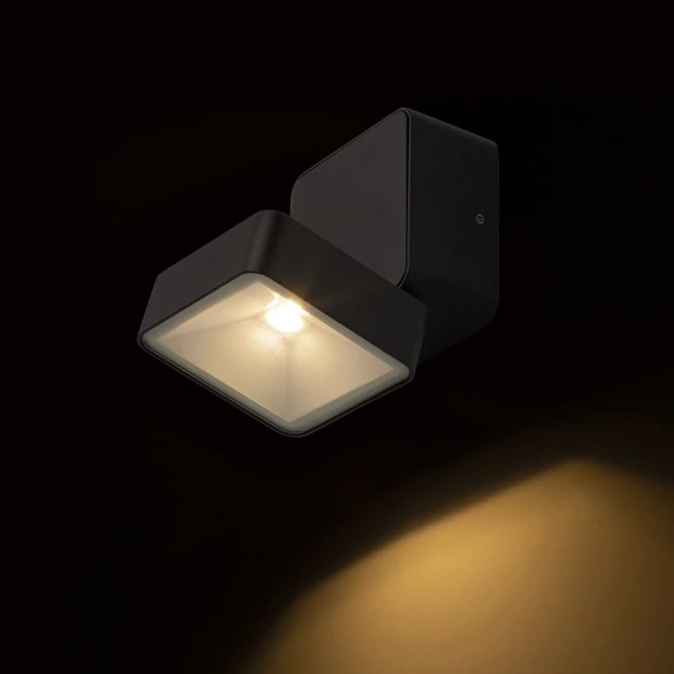 RENDL FLAVIO SQ natynkowa czarna 230V LED 6W 110° IP54 3000K