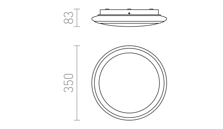 RENDL AREA LED sufitowa szkło opalowe/chrom 230V LED 24W IP44 3000K