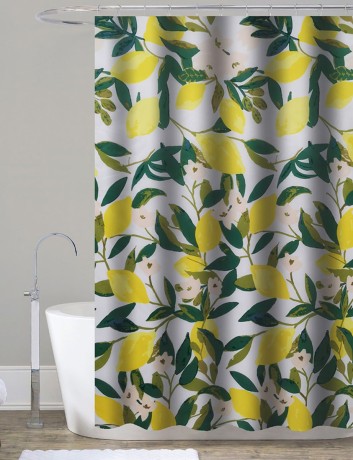 Przejdź do produktu LEMON zasłonka prysznicowa 180x200cm, polyester