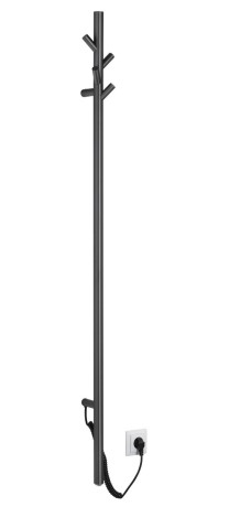 Przejdź do produktu PASADOR elektryczna suszarka na ręczniki, okrągła, 150x1500mm, 30 W, gun metal