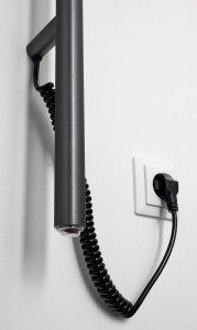 PASADOR elektryczna suszarka na ręczniki, okrągła, 150x1500mm, 30 W, gun metal