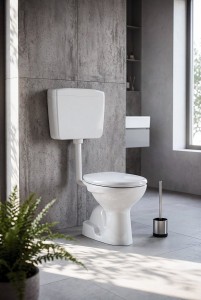 Kompakt WC, przycisk 4/8l, odpływ pionowy, biały