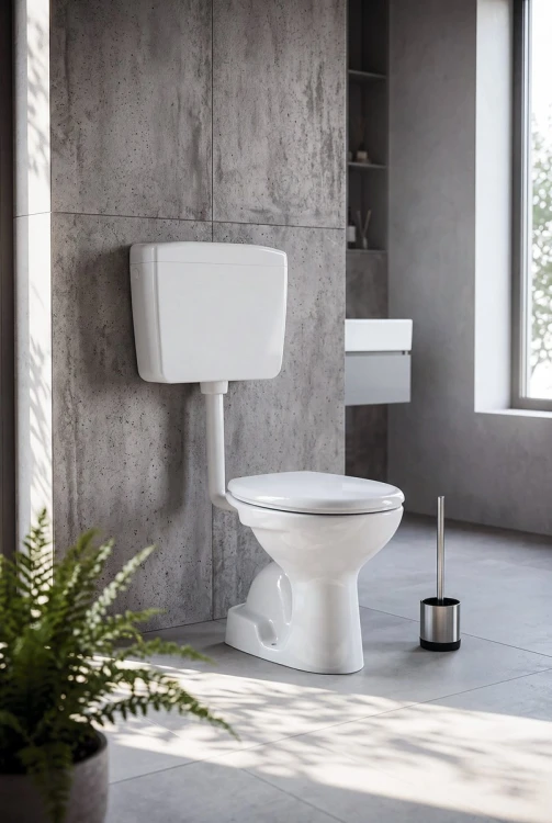Kompakt WC, przycisk 4/8l, odpływ pionowy, biały